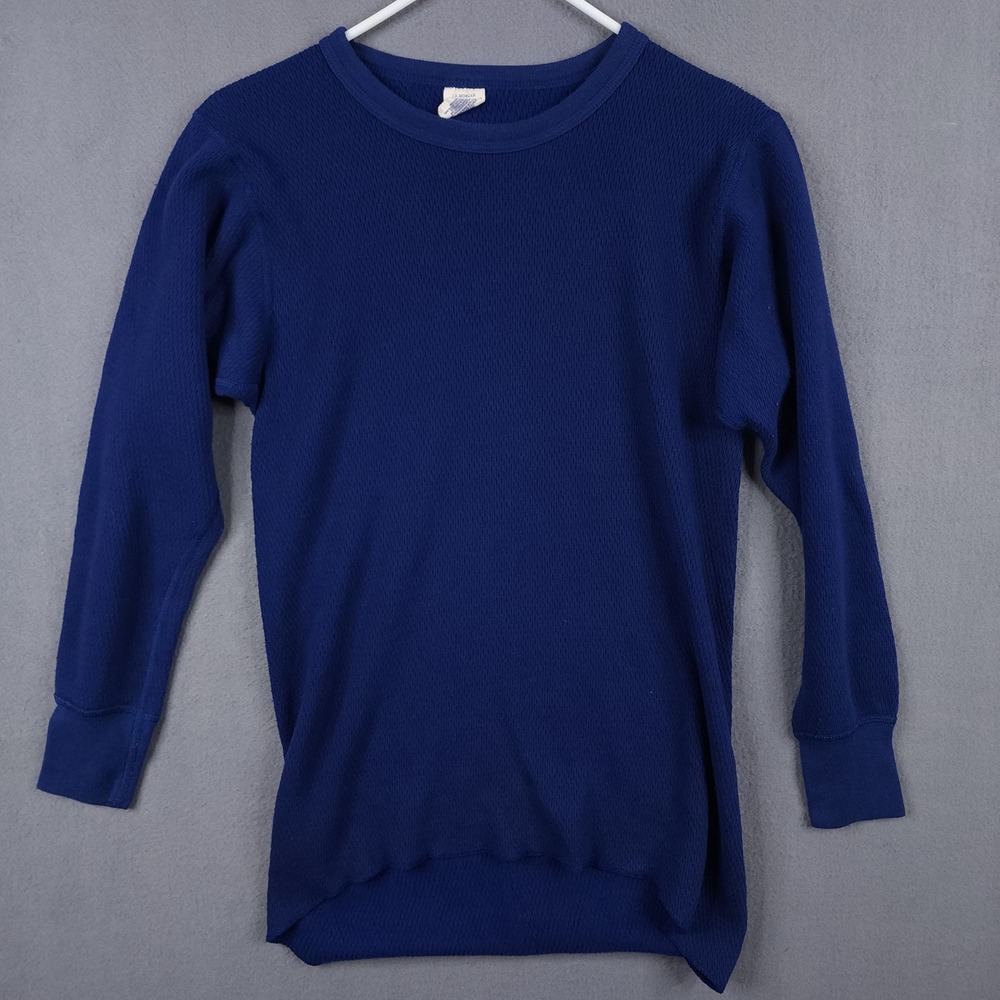 J.E. Morgan Arctex Thermal Shirt Mens L Brown Blue Waffle Knit Base Layer 2 Pack - Picture 5 of 13